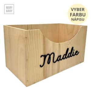 Natural hrackobox pre psa s menom – box na hračky v prírodnom štýle