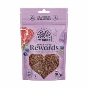 Hovädzie pamlsky pre psov, prírodné maškrty s čučoriedkami, zdravé odmeny pre psov REWARDS DOG.