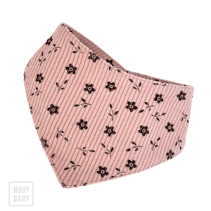 Šatka pre psa s kvetinovým vzorom v ružových tónoch, pohodlná bandana na krk, ručne šitá, jemný romantický dizajn