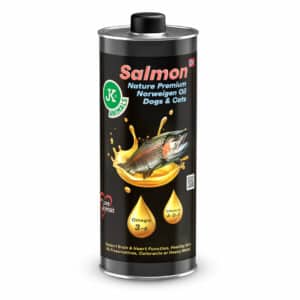 Lososový olej pre psov a mačky s obsahom omega-3, EPA, DHA a vitamínov