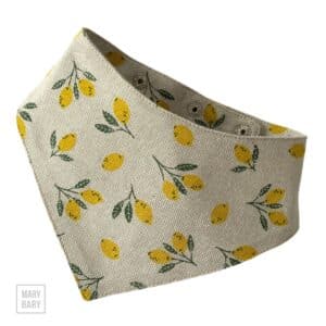 Letná šatka pre psa s citrusovým vzorom, ľahká a pohodlná bandana na krk, ručne šitá, ideálna na horúce dni – MARYBARY