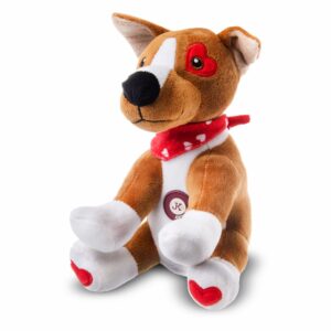 JK Animals plyšová hračka pre psa Jejki pes, 23 cm, pískacia a mäkká, ideálna na hranie aj maznanie.
