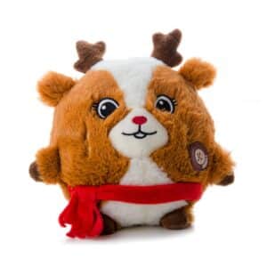 Plyšová pískacia hračka pre psa Sob Guľatý X-Mas 19 cm