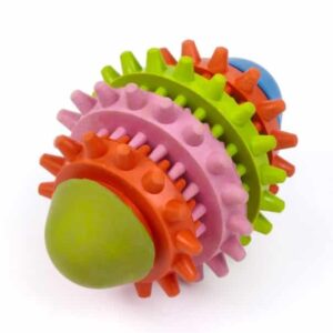 JK Animals hračka pre psa ragby dental 11 cm tvrdá guma dentálna hračka pre psa