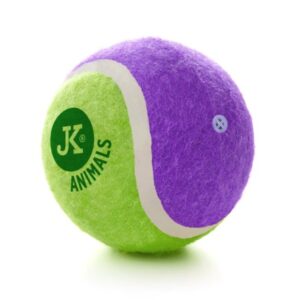 JK Animals tenisová lopta pre psa mini 6 cm fialovo zelená hračka pre psa loptička